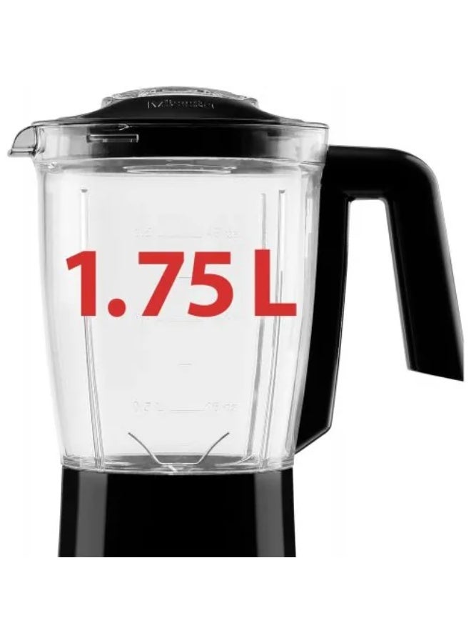 ميانتا خلاط كهربائي ميانتا،700 وات ،1.75 لتر ،2 مطحنة ،أسود ،BL1291G700‏ - Image 3